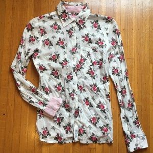 White Floral Button-down Aeropostale
